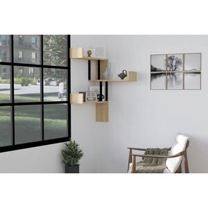 Imagine Raft de perete, Hanah Home, Bombe, 105x60x20 cm, Maro