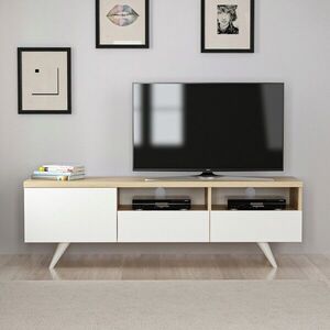 Imagine Comoda TV, Hanah Home, Brüksel, 150x46x35 cm, Stejar / Alb