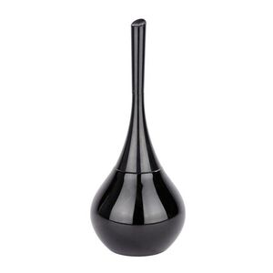 Imagine Perie de toaleta cu suport, Wenko, Flakon Black, 17 x 42.5 cm, ceramica, negru