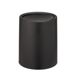 Imagine Cos de gunoi cu capac batant, Wenko, Atri, 6 L, 21 x 25.5 x 21 cm, polipropilena, negru