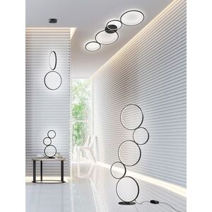 Imagine Lampa de masa Rondo, TRIO, 20.7x15x45 cm, 17W, 1x SMD, metal, negru mat