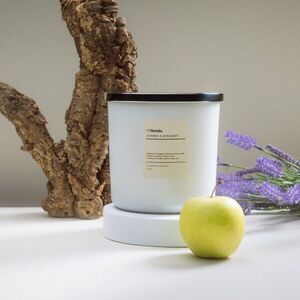 Imagine Lumanare parfumata Aura, Homla, 870 gr, ceara, alb