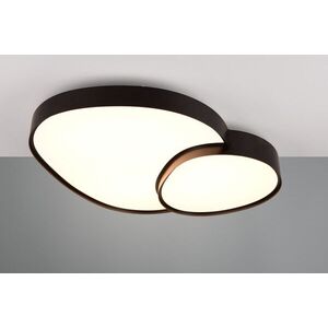 Imagine Plafoniera Rise, TRIO, 70x66x8 cm, 45W, 1x SMD, metal, negru mat