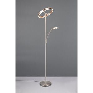 Imagine Lampadar Willis, TRIO, 40x180 cm, 39W/5.5W, 2x SMD, metal, nichel mat