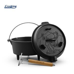 Imagine Ceaun cu capac Nature, Cooking by Heinner, 31.5x17 cm, 9 L, fonta, negru