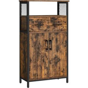 Imagine Bufet multifunctional, Vasagle, 60x30x108 cm, PAL/otel, maro rustic