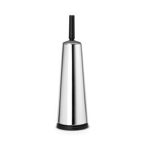 Imagine Perie de toaleta cu suport, Brabantia, ReNew, 12x12x42 cm, otel, argintiu