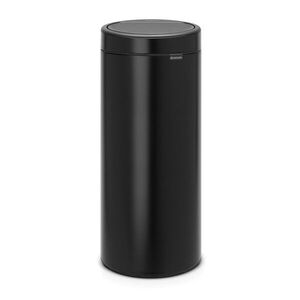 Imagine Cos de gunoi cu soft touch, Brabantia, Touch New, 30 L, 32x29.5x72 cm, otel, negru mat