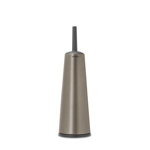 Imagine Perie de toaleta cu suport, Brabantia, ReNew Platinum, 12x12x42 cm, otel, gri inchis