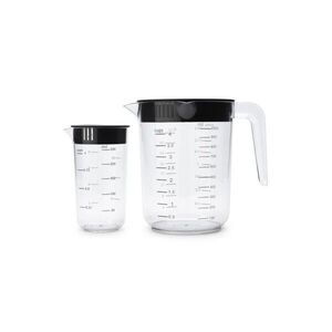 Imagine Set cana gradata pentru masurat 2 piese, Brabantia, Tasty+, 1 L, 250 ml, plastic, gri inchis