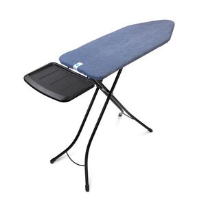 Imagine Masa de calcat, Brabantia C, Denim Blue, 124x45 cm, 7 pozitii de reglare, cu suport statie de calcat, otel/bumbac, albastru denim
