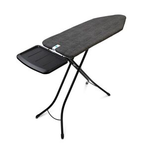 Imagine Masa de calcat, Brabantia C, Denim Black, 124x45 cm, 7 pozitii de reglare, cu suport statie de calcat, otel/bumbac, negru denim