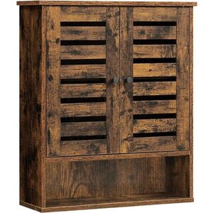 Imagine Dulap pentru baie / cabinet de perete Vasagle, 60x20x70 cm, max. 20 kg, PAL, maro rustic