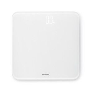 Imagine Cantar digital pentru baie, Brabantia, White, 30x30x2.4 cm, max 180 kg, sticla, alb