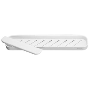 Imagine Suport accesorii dus + racleta, Brabantia, MindSet, 42.1x9x7.3 cm, aluminiu, alb