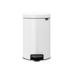 Imagine Cos de gunoi cu pedala, Brabantia, NewIcon Metal Bucket, 12 L, 33.8x25.1x41.1 cm, otel, alb