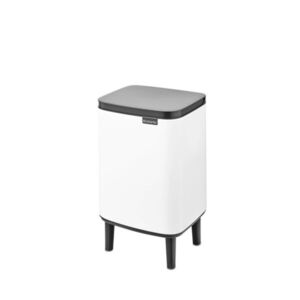 Imagine Cos de gunoi, Brabantia, Bo Small, 7 L, 20.7x24.2x40 cm, otel, alb