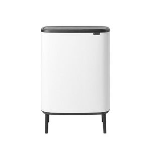 Imagine Cos de gunoi cu soft touch, Brabantia, Bo Touch, 60 L, 31.2x54.5x81.5 cm, otel, alb