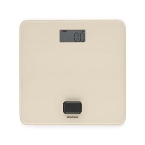 Imagine Cantar digital pentru baie, Brabantia, Soft Beige, 30x30x4.3 cm, fara baterii, polipropilena/sticla, bej