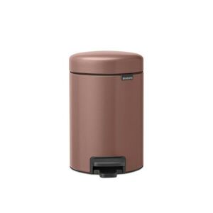 Imagine Cos de gunoi cu pedala, Brabantia, NewIcon, 3 L, 23.5x16.8x26.4 cm, otel, grej satinat