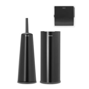Imagine Set accesorii pentru baie 3 piese, Brabantia, Balance, otel, negru mat