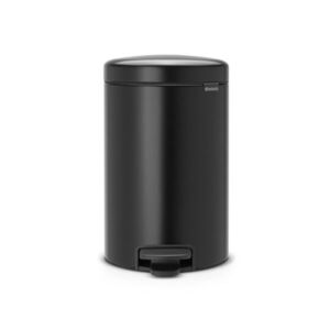 Imagine Cos de gunoi cu pedala, Brabantia, NewIcon, 12 L, 33.8x25.1x41.1 cm, otel, negru mat