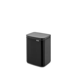 Imagine Cos de rufe, Brabantia, Bo Small, 4 L, 17.2x20x27.2 cm, otel, negru mat
