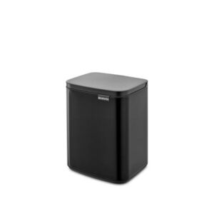 Imagine Cos de rufe, Brabantia, Bo Small, 7 L, 20.7x24.2x31.7 cm, otel, negru mat