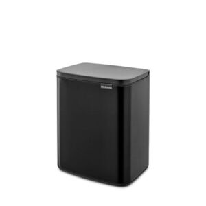 Imagine Cos de rufe, Brabantia, Bo Small, 12 L, 23x29.5x37.5 cm, otel, negru mat
