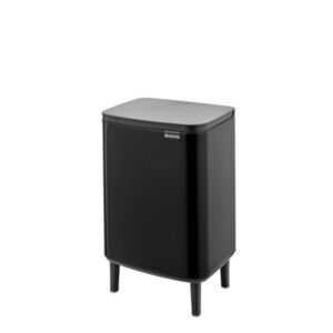Imagine Cos de rufe, Brabantia, Bo Small, 12 L, 23x29.5x45.5 cm, otel, negru mat