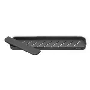 Imagine Suport accesorii dus + racleta, Brabantia, MindSet, 42x8.6x4.4 cm, aluminiu, gri inchis