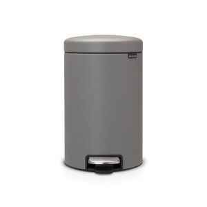 Imagine Cos de gunoi cu pedala, Brabantia, NewIcon, 12 L, 33.8x25.1x41.1 cm, otel, gri