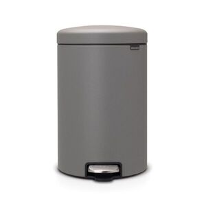 Imagine Cos de gunoi cu pedala, Brabantia, NewIcon, 20 L, 38x29x46.7 cm, otel, gri