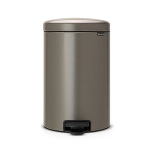 Imagine Cos de gunoi cu pedala, Brabantia, NewIcon Platinum, 20 L, 38x29x46.7 cm, otel, gri inchis