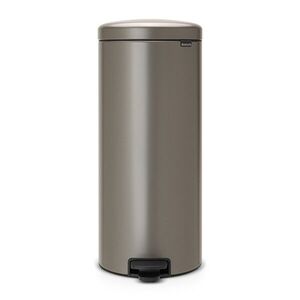 Imagine Cos de gunoi cu pedala, Brabantia, NewIcon Platinum, 30 L, 38x29.3x67.9 cm, otel, gri inchis