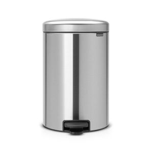 Imagine Cos de gunoi cu pedala, Brabantia, NewIcon Matt , 20 L, 38x29x46.7 cm, otel, argintiu