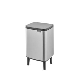 Imagine Cos de gunoi, Brabantia, Bo Small, 7 L, 20.7x24.2x40 cm, otel, argintiu