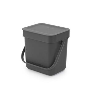 Imagine Cos de gunoi, Brabantia, Sort&Go, 3 L, 13.9x18.8x18.1 cm, polipropilena, gri