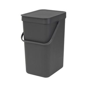 Imagine Cos de gunoi, Brabantia, Sort&Go, 12 L, 24.9x20x35.1 cm, polipropilena, gri