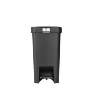 Imagine Cos de gunoi cu pedala, Brabantia, StepUp, 16 L, 29.6x22.3x41.1 cm, polipropilena, gri inchis