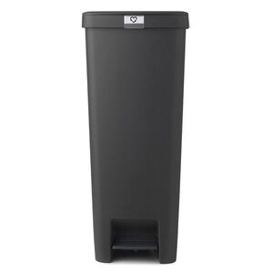 Imagine Cos de gunoi cu pedala, Brabantia, StepUp, 40 L, 35.2x28x66.6 cm, polipropilena, gri inchis