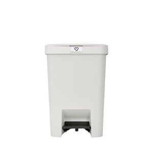 Imagine Cos de gunoi cu pedala, Brabantia, StepUp, 25 L, 35.2x28x40.9 cm, polipropilena, gri deschis
