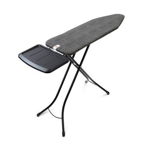 Imagine Masa de calcat, Brabantia B, Denim Black, 124x38 cm, 7 pozitii de reglare, cu suport statie de calcat, otel/bumbac, negru denim