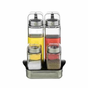 Imagine Oliviera 5 piese Rome, Luigi Ferrero, 14.3x11.5x20.3 cm, 100 ml, 270 ml, inox/sticla