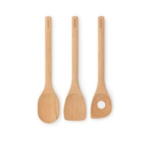 Imagine Set 3 ustensile de bucatarie, Brabantia, Profile, 33.5x7x3.7 cm, lemn, natural