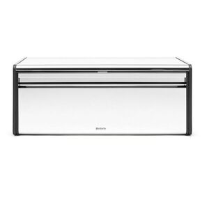 Imagine Cutie pentru paine, Brabantia, Fall Front Brilliant, 46.5x25x18.7 cm, otel, argintiu lucios/negru