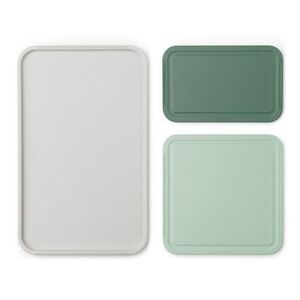 Imagine Set tocatoare 3 piese, Brabantia, Tasty+, 16x25 cm/25x25 cm/40x25 cm, plastic, verde