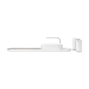 Imagine Set organizator chiuveta si dozator sapun 4 piese, Brabantia, SinkStyle Mineral, 75x13x15 cm, plastic/inox, alb