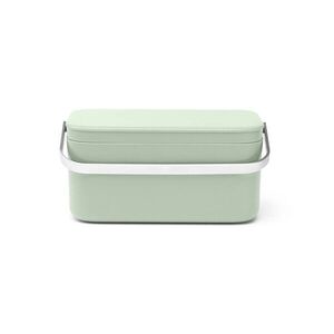 Imagine Recipient colectare resturi alimentare, Brabantia, SinkSide Waste Box, 22.1x12.7x10.7 cm, plastic/inox, verde jad