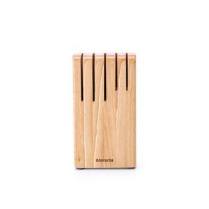 Imagine Suport pentru 5 cutite, Brabantia, Profile, 22.5x11.9x10.1 cm, lemn de fag, natural
